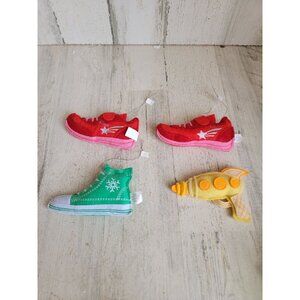 Felt shoes runner laser gun unique ornament Xmas set